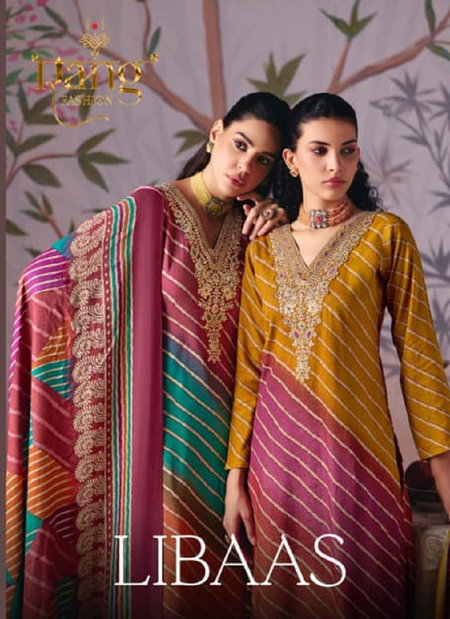 Libaas By Rang Pashmina Shimmer Printed Dress Material Orders In India